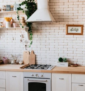 Home interior designer kitchen stove